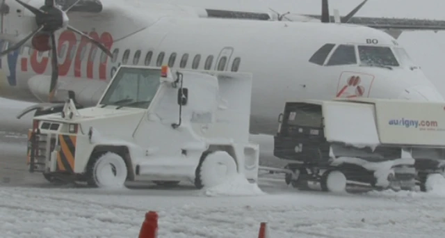 A plane on Guernsey's airport runway