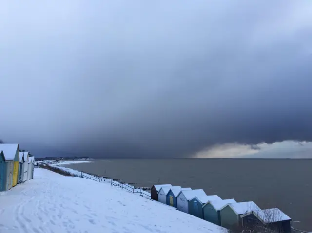 Snow in Felixstowe