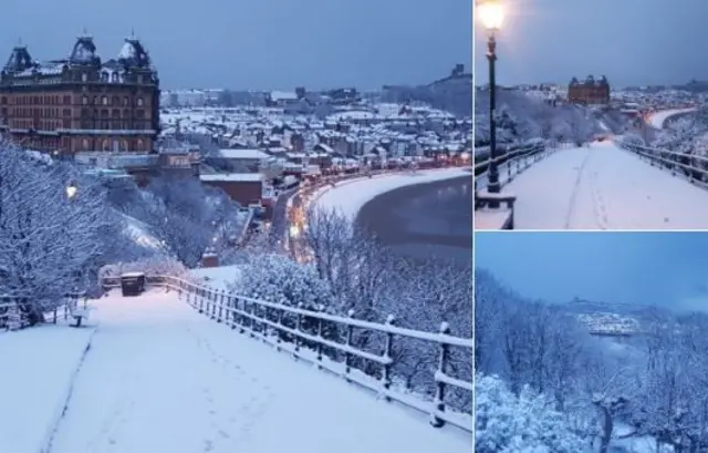 Scarborough in the snow