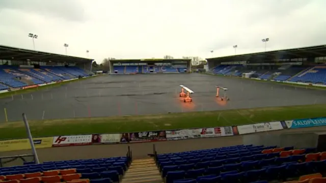 Covers on at Shrewsbury Town ahead of Checkatrade Tropy semi final