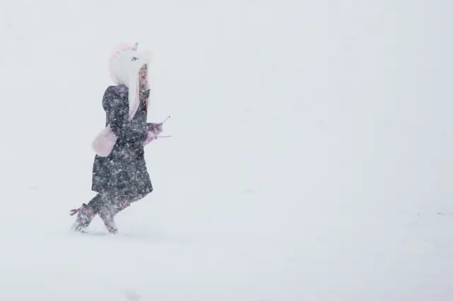 Girl in snow