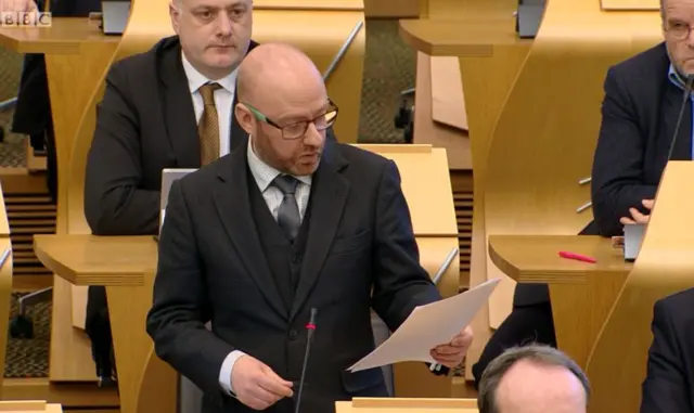 Scottish Green Party co-convener Patrick Harvie