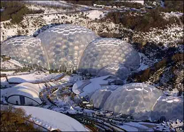 Snow at the Eden Project on a previous occasion