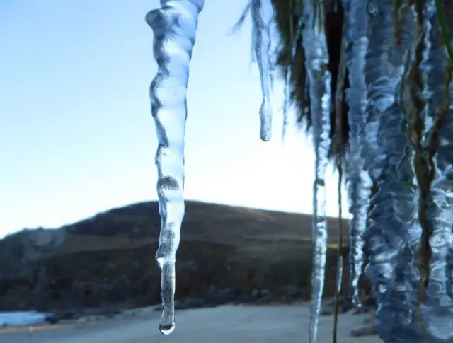 Portheras Cove icicles