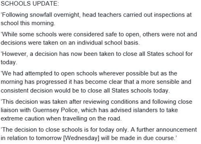 school closure list