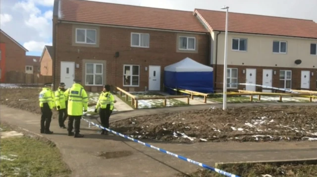 Police cordon outside house