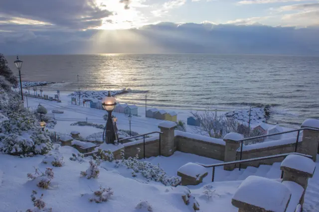 Felixstowe in the snow