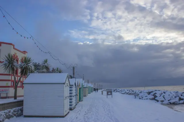 Snow in Felixstowe