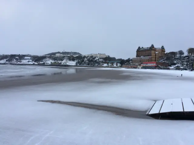 Snow on beach