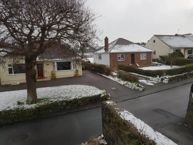 Snow on houses