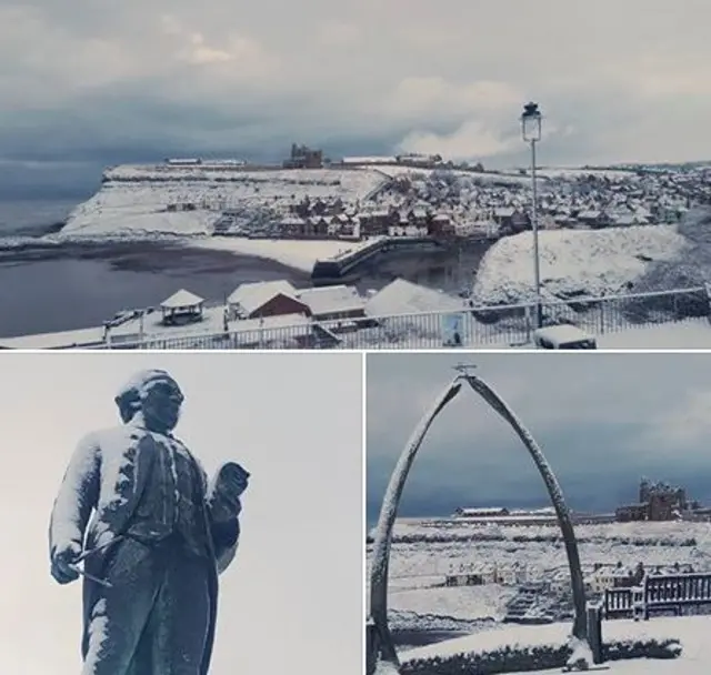 Snow in Whitby