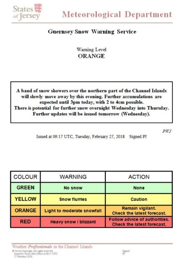 snow warning