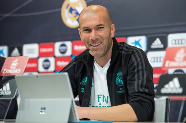 Real Madrid boss Zinedine Zidane