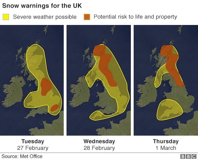 Weather warning map