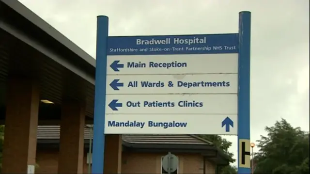 Bradwell Hospital sign