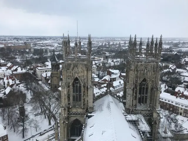 York Minster in the snow