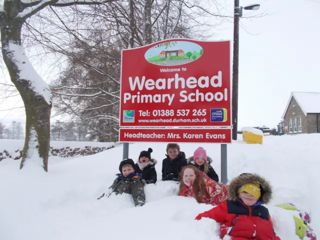 Pupils at Wearhead school