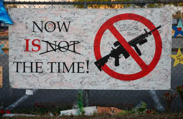 Protest sign in Parkland, Florida