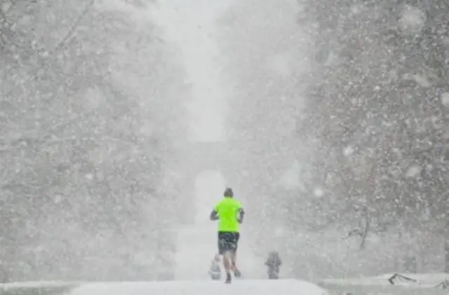 Runner in snow