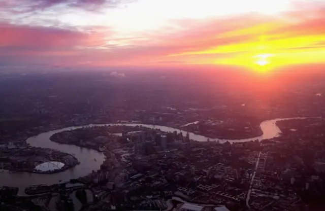 Aerial view of London