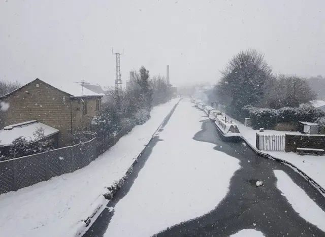 Snowy canal