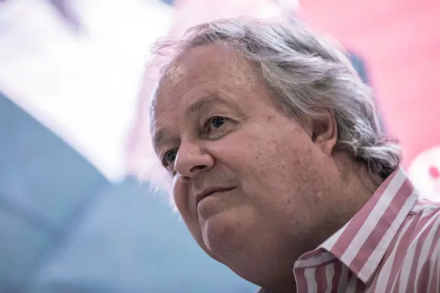 South African investigative journalist Jacques Pauw attends the official presentation of his latest book 'The President's Keepers' in Johannesburg, South Africa on November 8, 2017