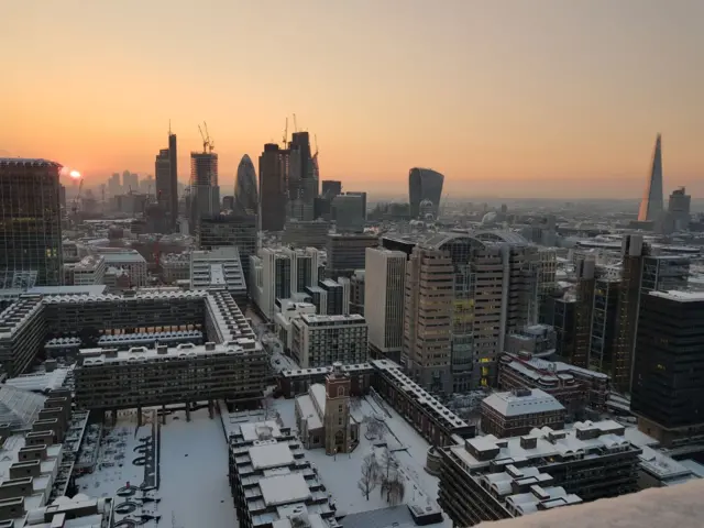 City of London in snow Chris Roebuck