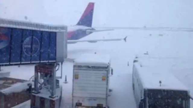 Plane in snow