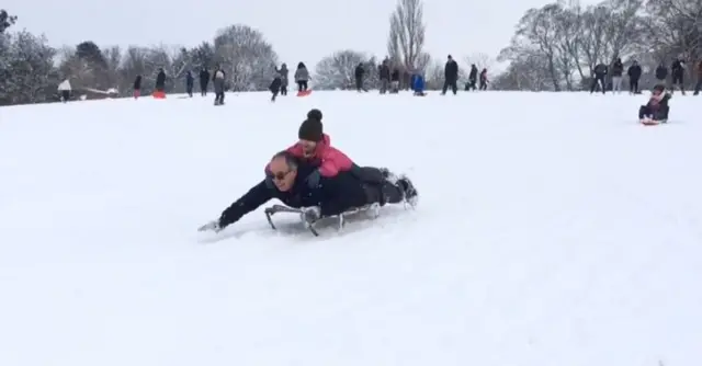 Colchester in the snow