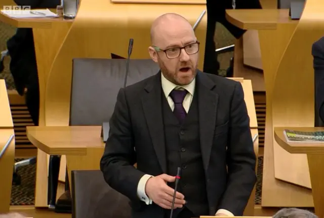 Scottish Green Party co-convener Patrick Harvie