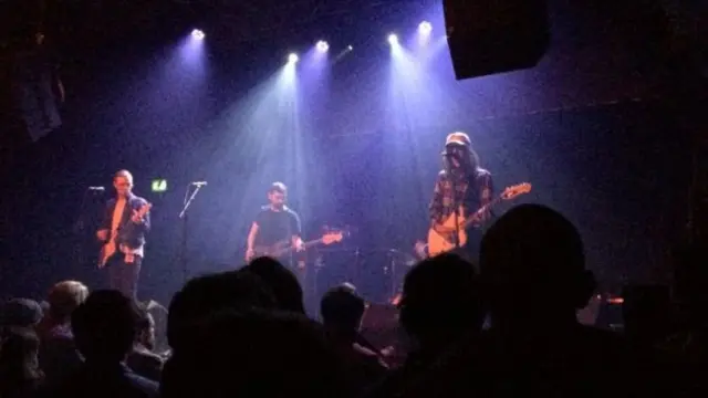 Cloud Nothings on stage at Stereo music venue in Glasgow