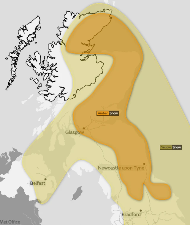 Amber weather warning