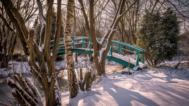 Patchings Monet Bridge in the Snow