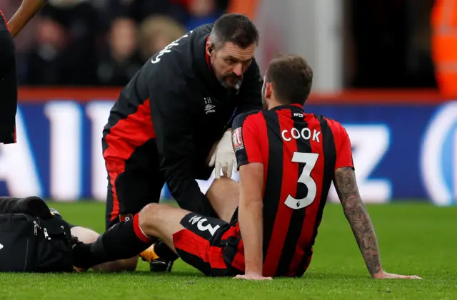 Cook goes off injured for Bournemouth