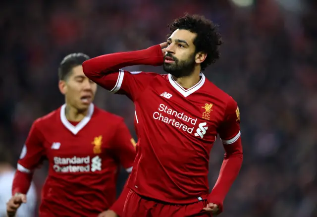 Mo Salah scores for Liverpool