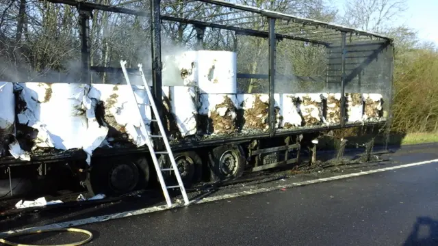 Lorry fire