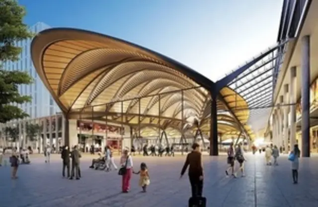 Artist impression of station