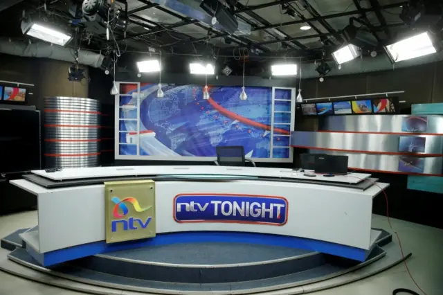 An empty studio of the NTV channel in Nairobi, Kenya. Photo: 1 February 2018