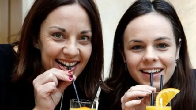 Parliamentary corporate body member Kezia Dugdale with straw campaigner Kate Forbes