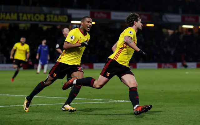 Daryl Janmaat restores Watford's lead