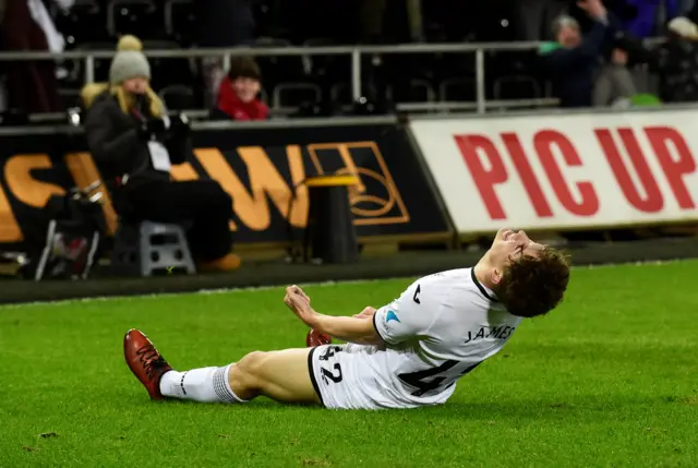 Daniel James adds an eighth goal