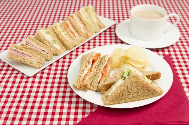 Sandwiches and tea