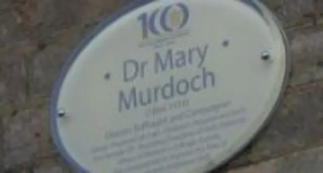 Mary Murdoch plaque