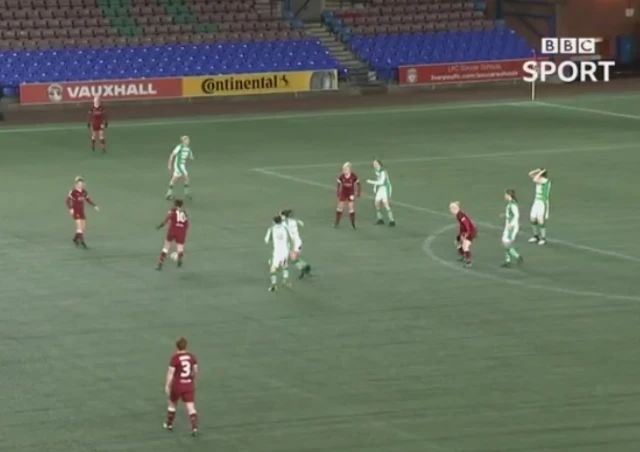 Liverpool Ladies' Caroline Weir scores during their 8-0 win over Yeovil Town