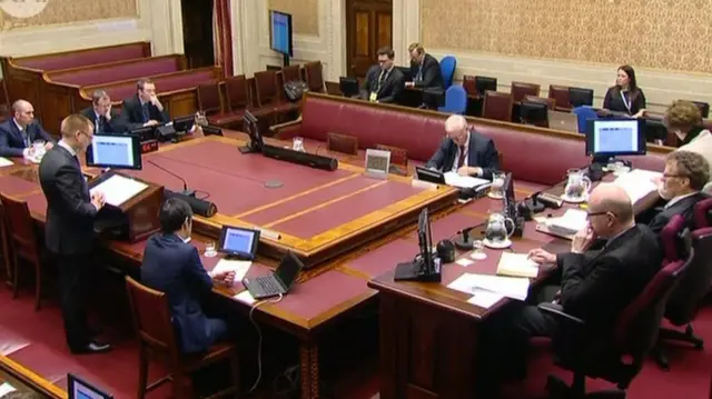 Wide shot of Senate chamber