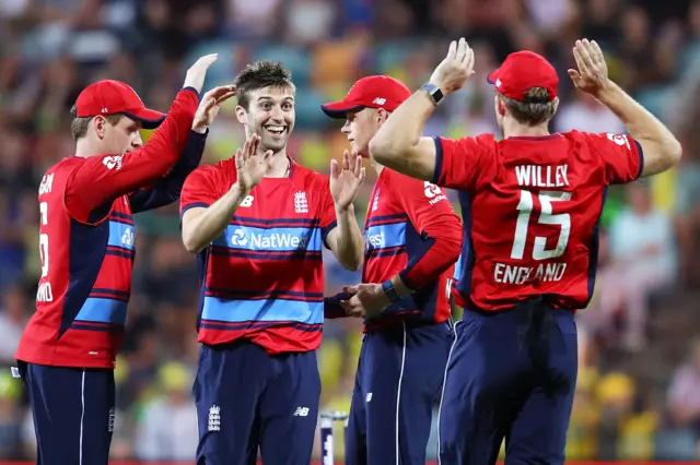 Mark Wood celebrates