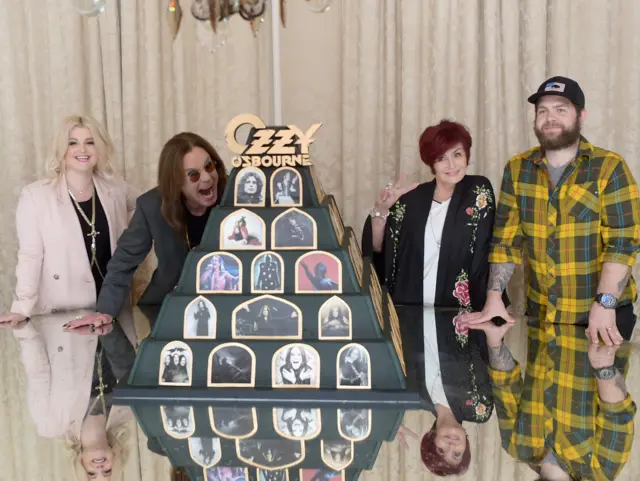 Ozzy Osbourne with his family, as he announces his farewell tour