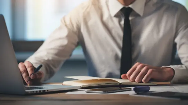 A man in an office