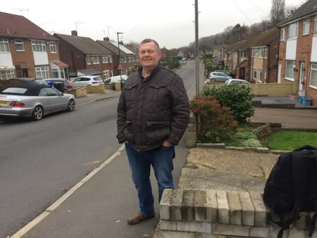 Stephen Gale in Wincobank who has fallen outside his home