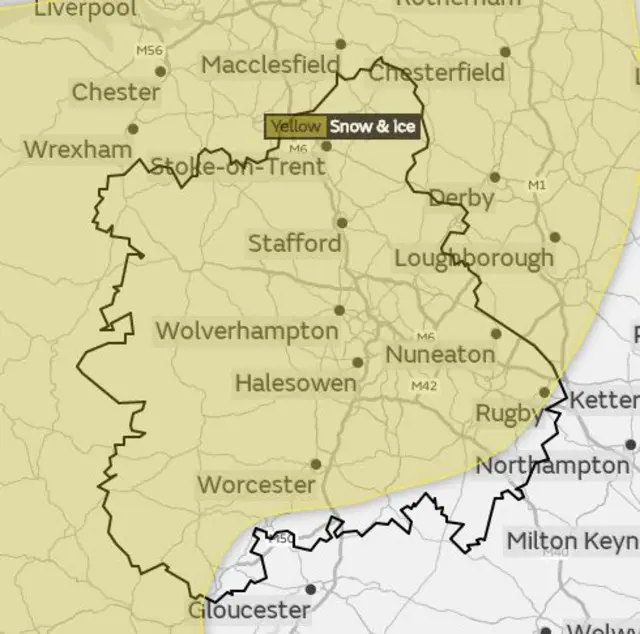 Weather warning map